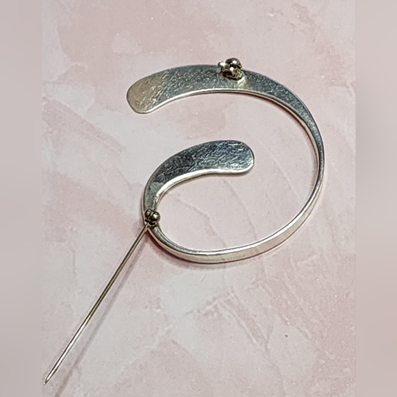 Vintage Taxco Sterling Free-form Large Brooch - Picture 4 of 6